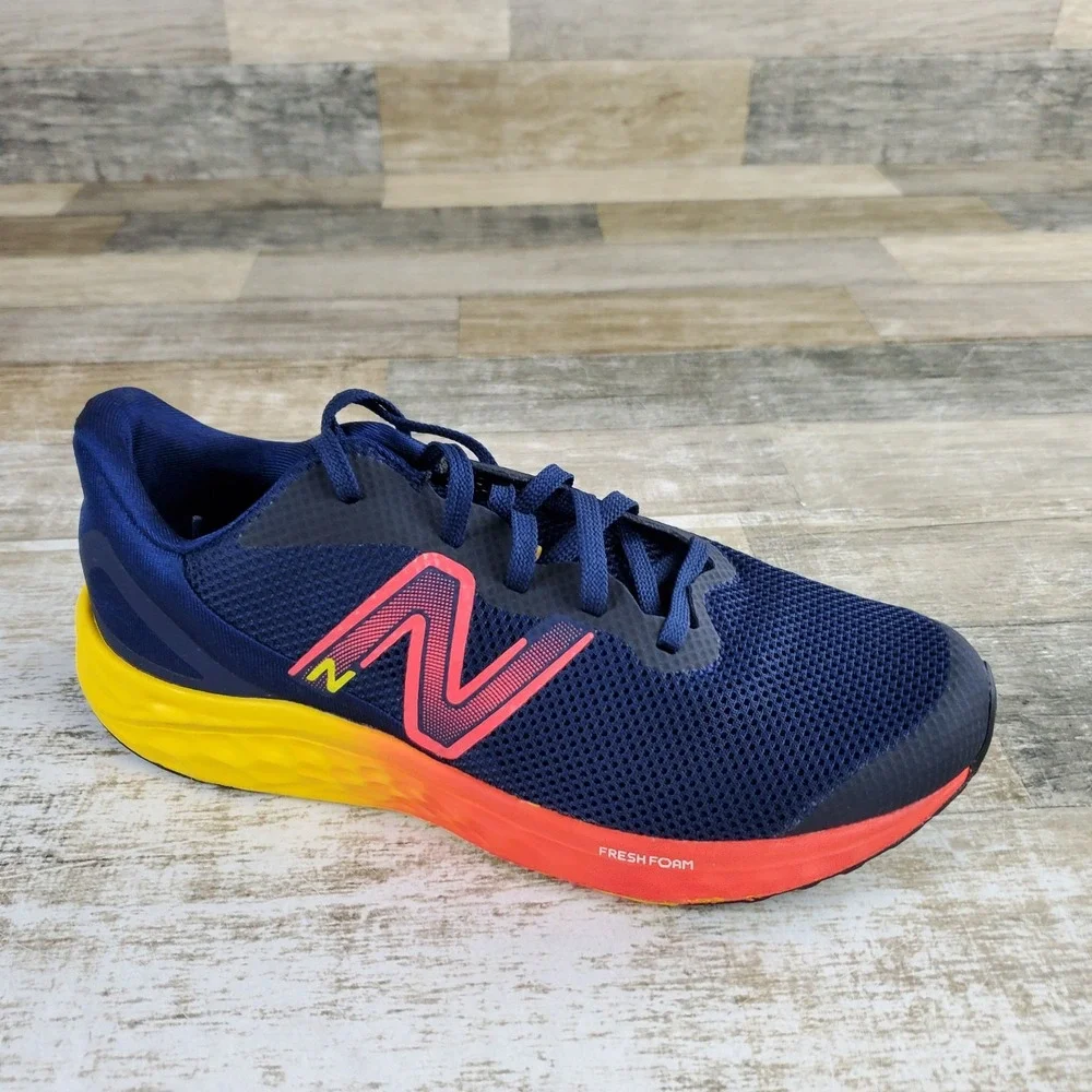 New Balance Fresh Foam Arishi V4 Kids Shoes Sz 7 Blue Red Yellow Lace Up Sneaker